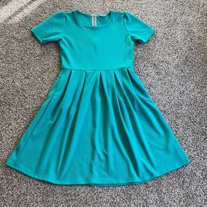 LuLaRoe Amelia, NWOT, teal with waffle fabric